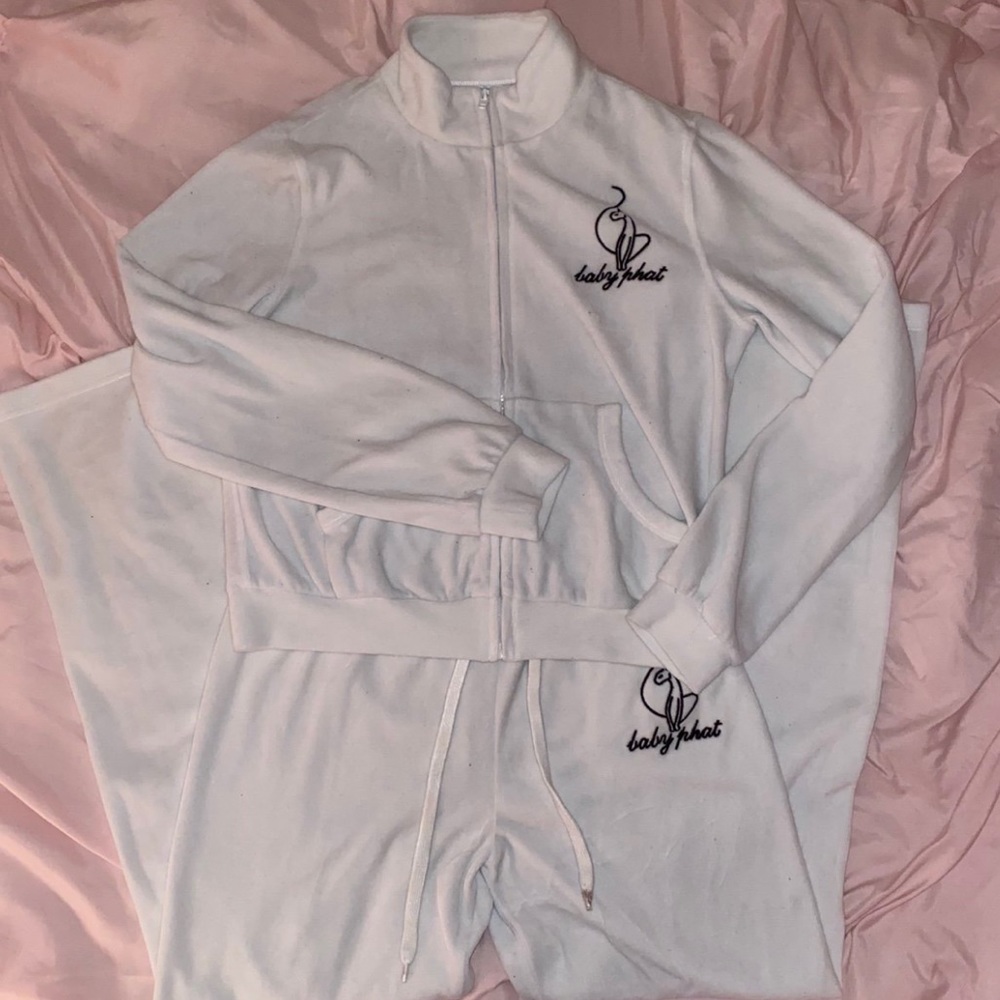 White and Black Baby Phat Tracksuit